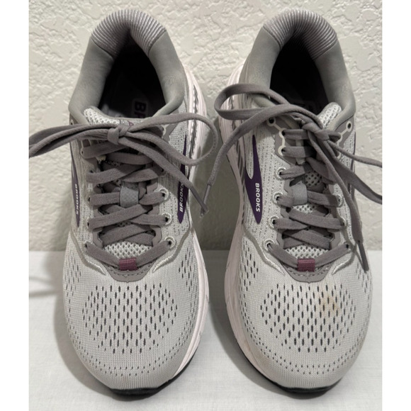 Brooks Ariel ’20 Oyster Alloy Grape Running Walking Shoes Womens Sz 6 - Picture 3 of 10